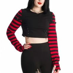 Banned Apparel Banned Lycoris Top - Black & Red