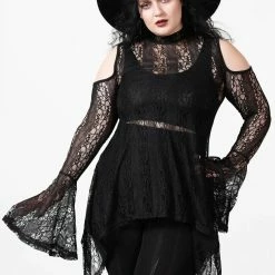 Killstar Acantha Long Sleeve Lace Top