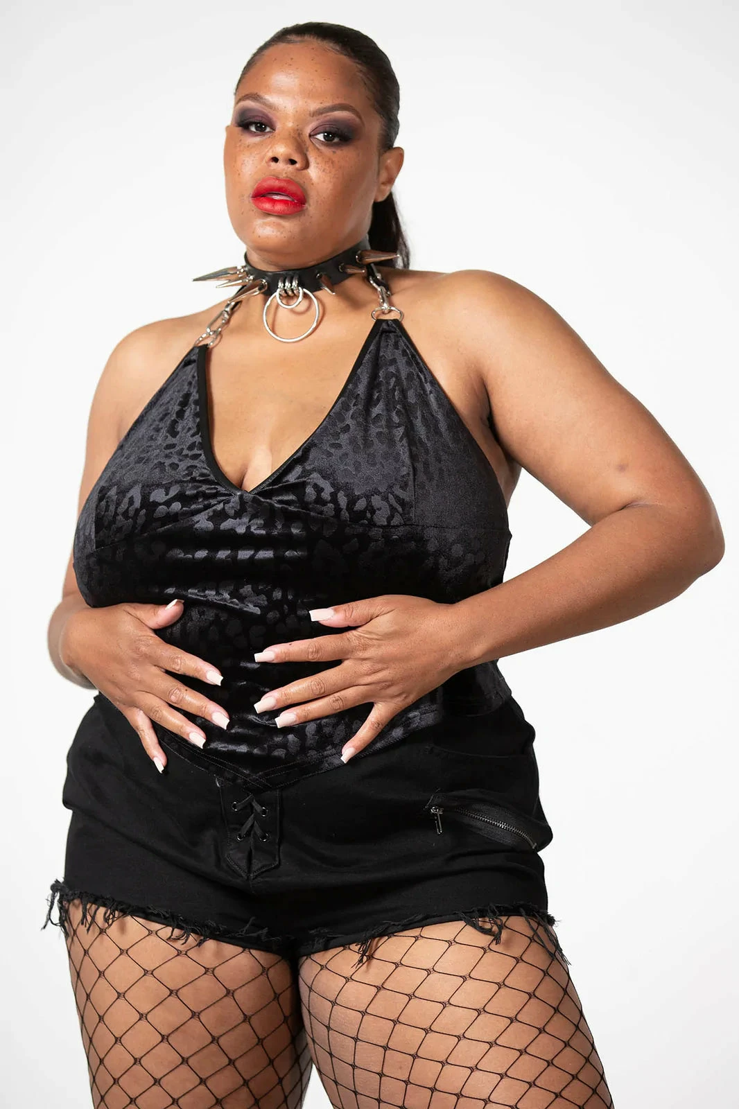 Killstar Alley Cat Halter Top Black - Image 6