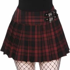 Killstar Bat Girl Skirt Tartan