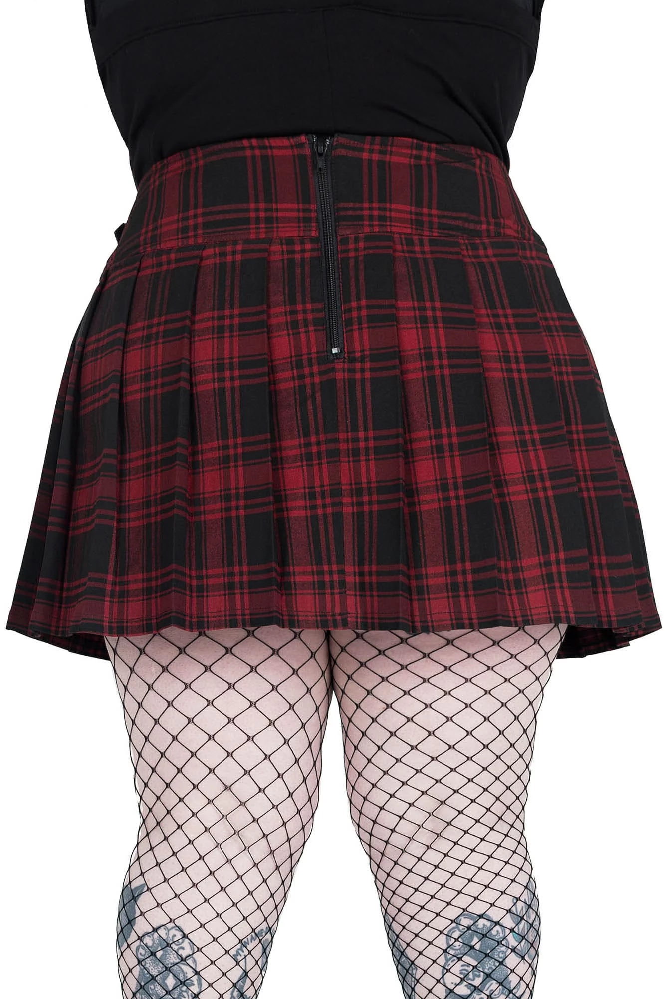 Killstar Bat Girl Skirt Tartan - Image 4