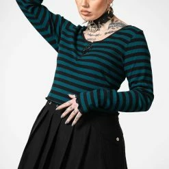 Killstar Chimera Long Sleeve Top Green