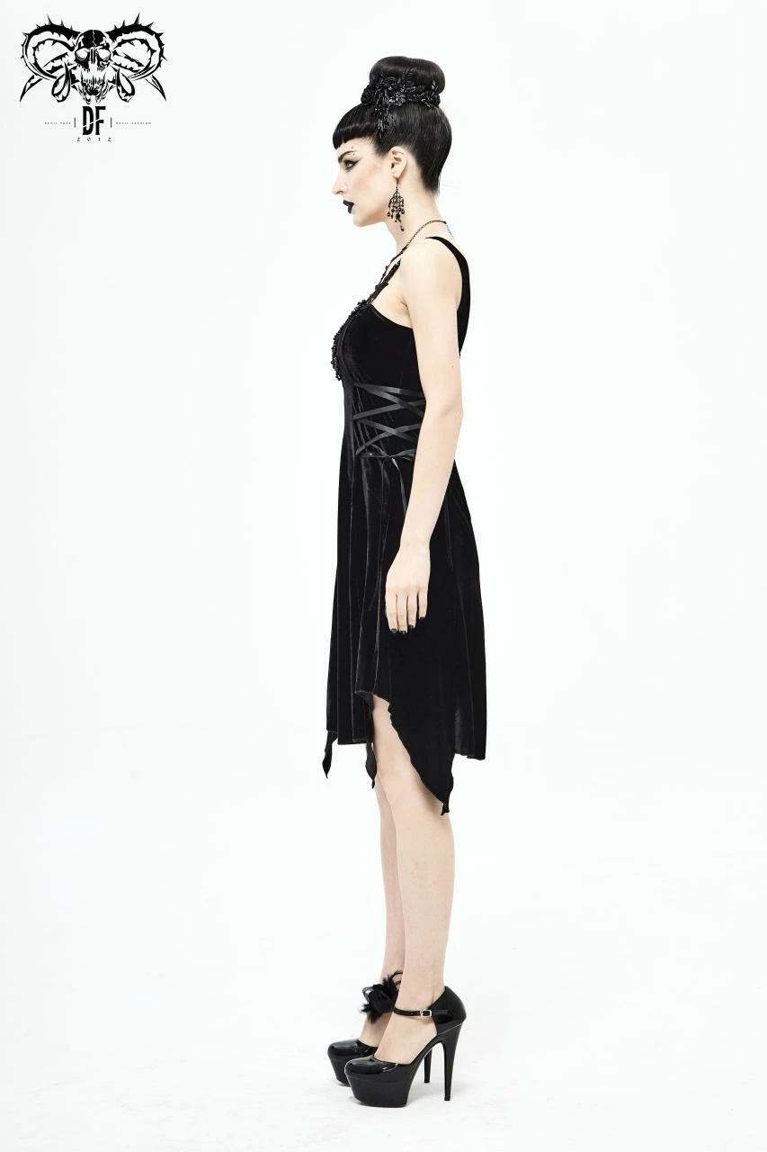 Devil Fashion Noemi Velvet Dress - Image 5
