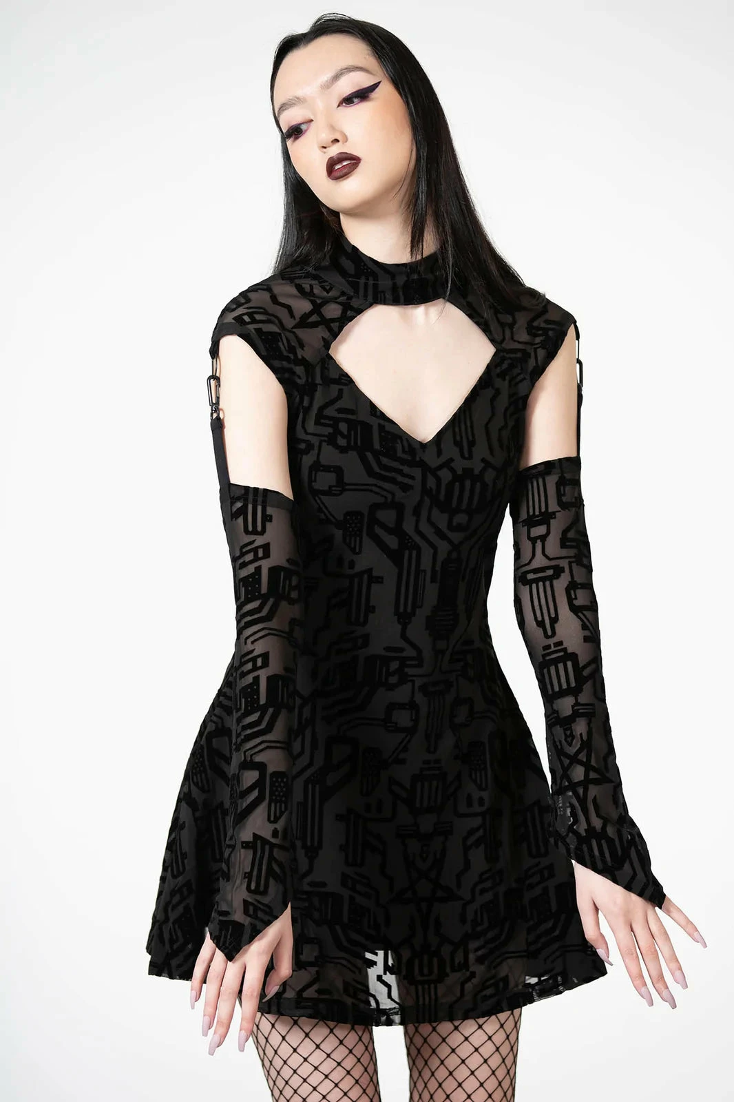 Killstar Digital Daze Mesh Dress - Image 2