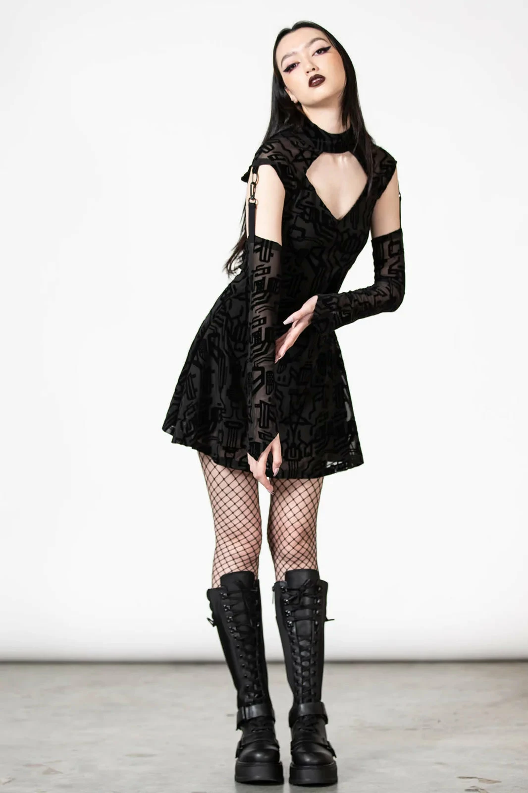Killstar Digital Daze Mesh Dress - Image 3