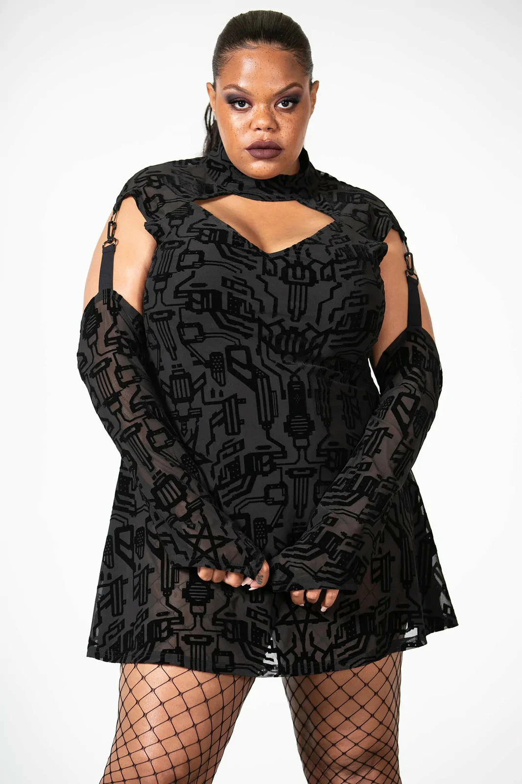 Killstar Digital Daze Mesh Dress - Image 6