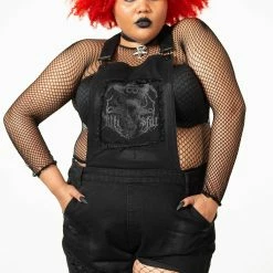 Killstar Foreteller Patch Denim Overalls