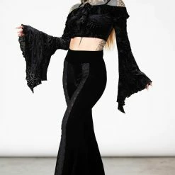 Killstar Hellmina Burnout Bardot Top