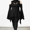 Killstar Moonshine Cold Shoulder Top