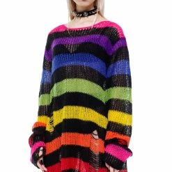 Killstar Over The Rainbow Knit Sweater