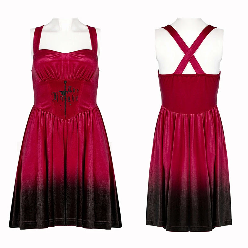 Punk Rave Pixie Dress - Red & Black - Image 5