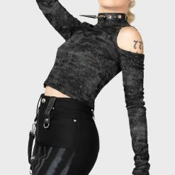 Killstar Punkster Cold Shoulder Top
