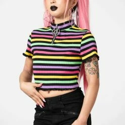 Killstar Rainbow Child Ribbed Top