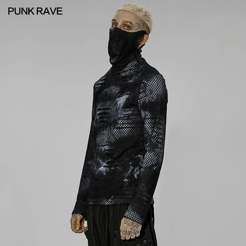 Punk Rave Raiden Top - Black And Grey - Image 3
