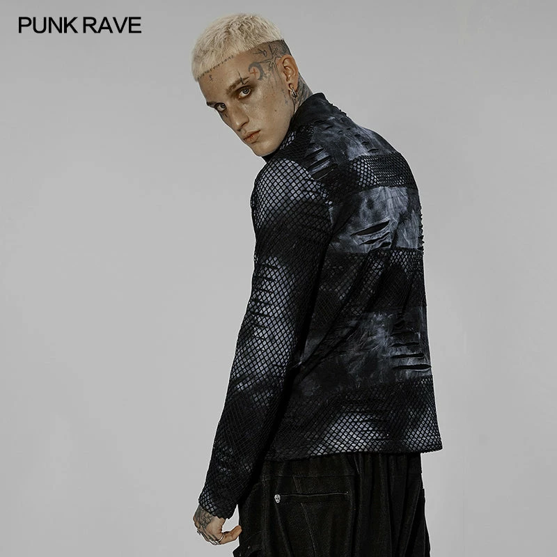 Punk Rave Raiden Top - Black And Grey - Image 5