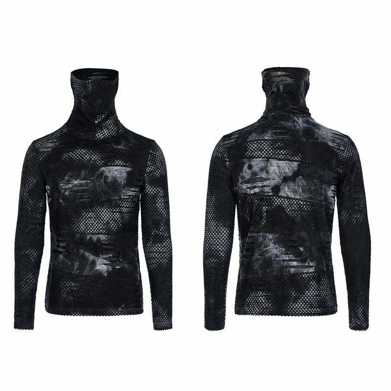Punk Rave Raiden Top - Black And Grey - Image 6