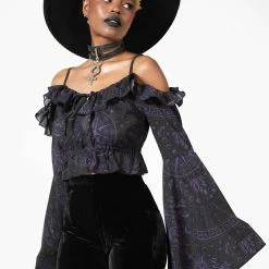 Killstar Spirit Hand Chiffon Top