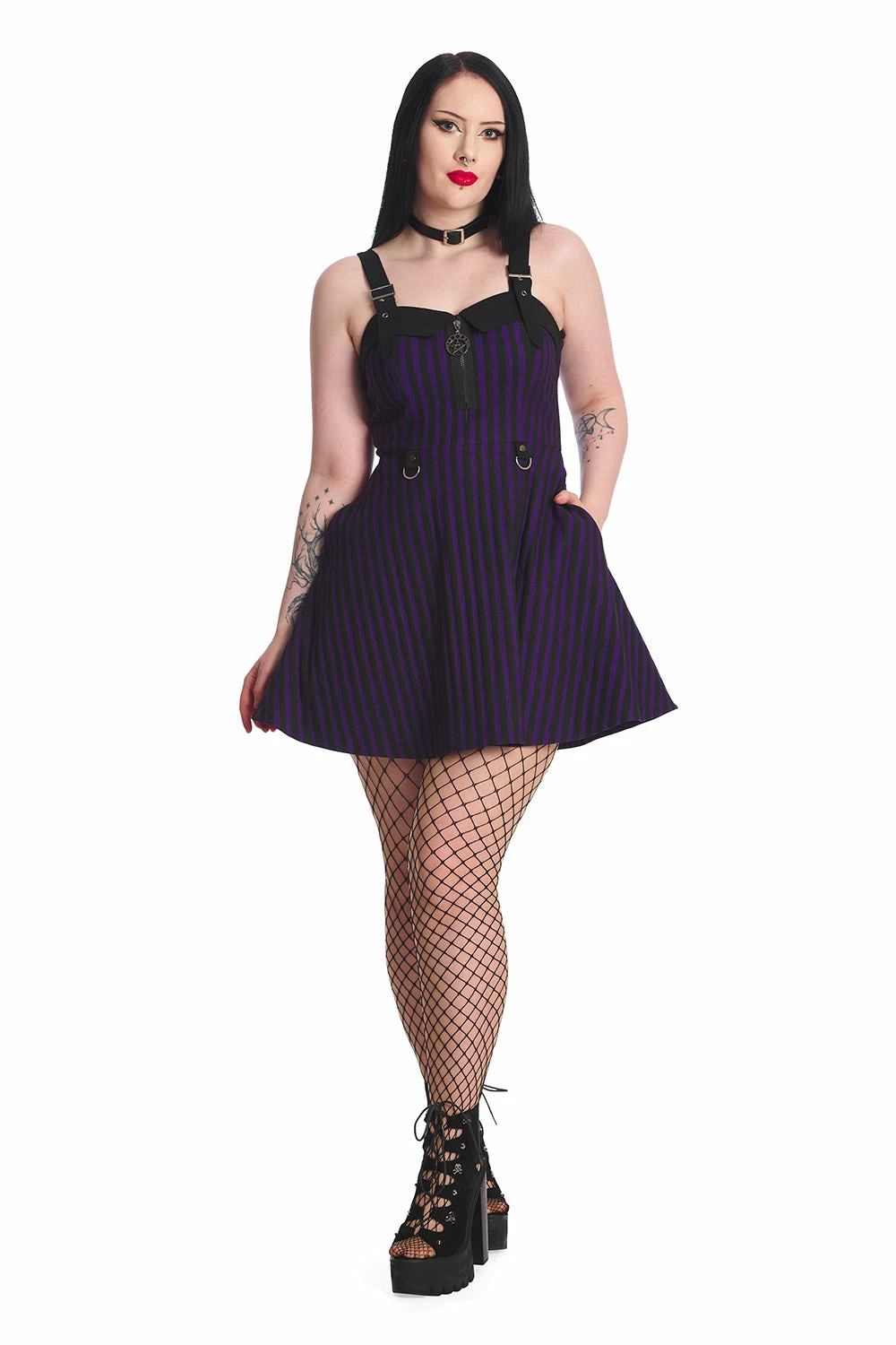 Banned Apparel Banned Spooky Nightwalks Flared Dress