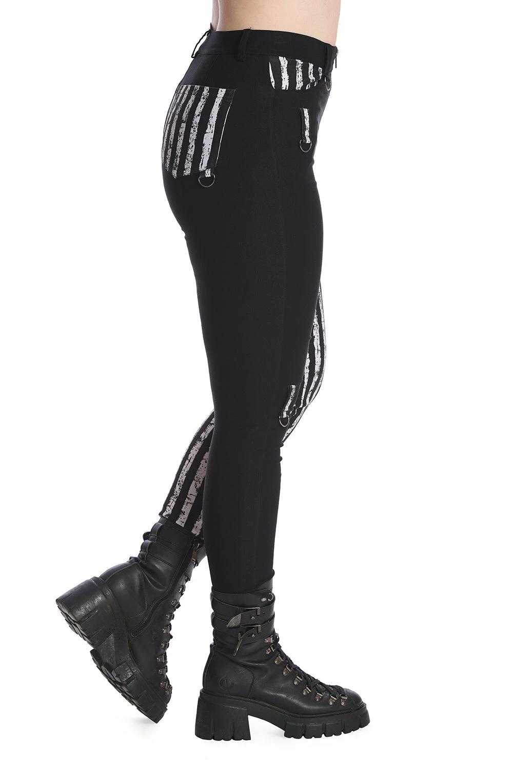 Banned Apparel Banned Spooky Night Walks Half And Half Trousers - Image 3